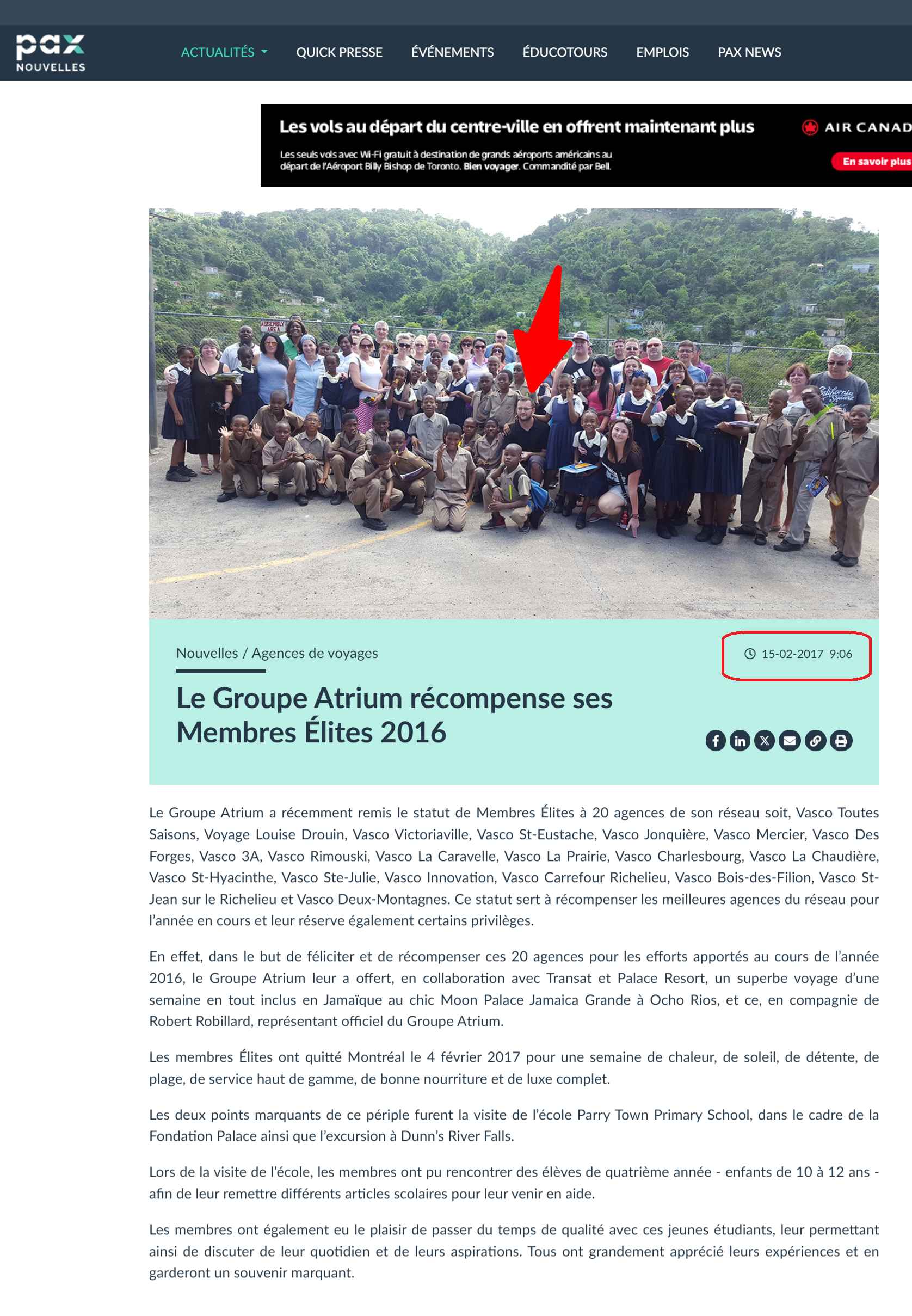 Participation à la Fondation Moon Jamaica